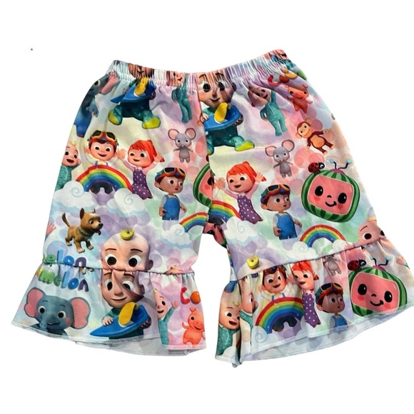 Cocomelon Toddler Girl 2-Piece Outfit Ruffle Sleeve Top & Shorts Set Size 12-18M - Picture 8 of 13